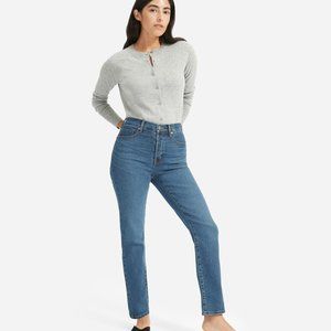 Everlane High Rise Straight Ankle Jean Women's Size 29 Regular Medium Wash Denim